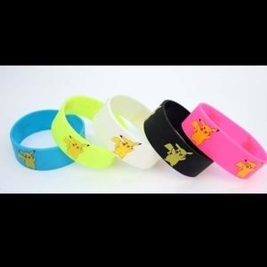 NEW 5-Piece Pokemon Pikachu Bracelets WRISTBANDS